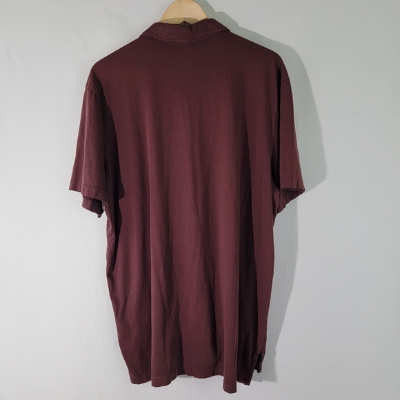 STANDARD James Perse Men's Polo Shirt Sz 5 Brown Short Sleeve USA Logo Cotton - Picture 2 of 10